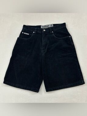 Vintage Y2K Quiksilver Navy Blue Corduroy Skater Surfer Shorts Men’s Size 30